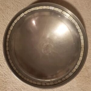 Towle Silversmiths large bowl with mother of pearl abalone accent